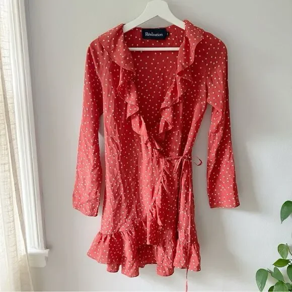 open lace back dress Pointelle Wrap Dress main image 0